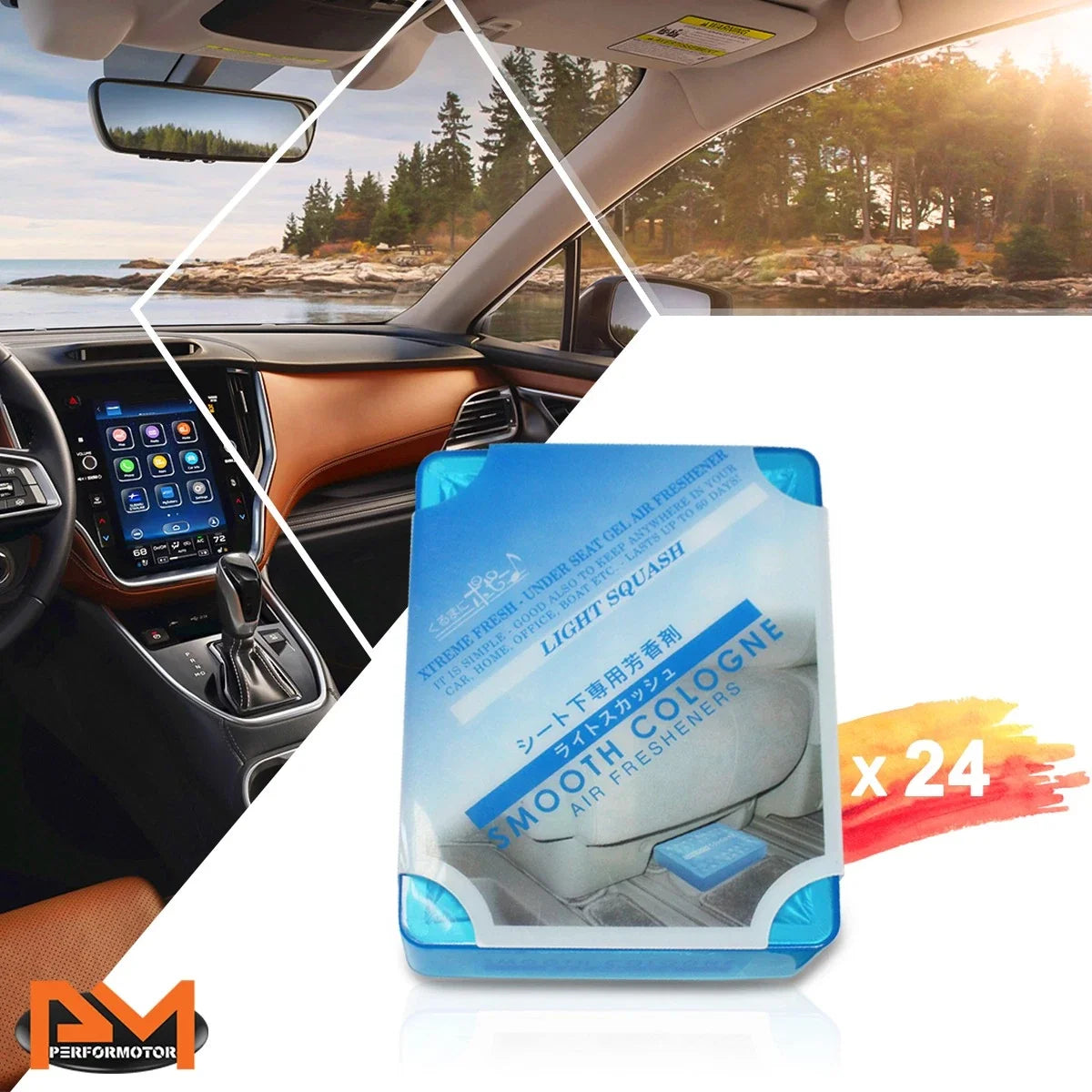 Air Freshener for Car/Office - Lasting Light Squash Scent (200g Box)