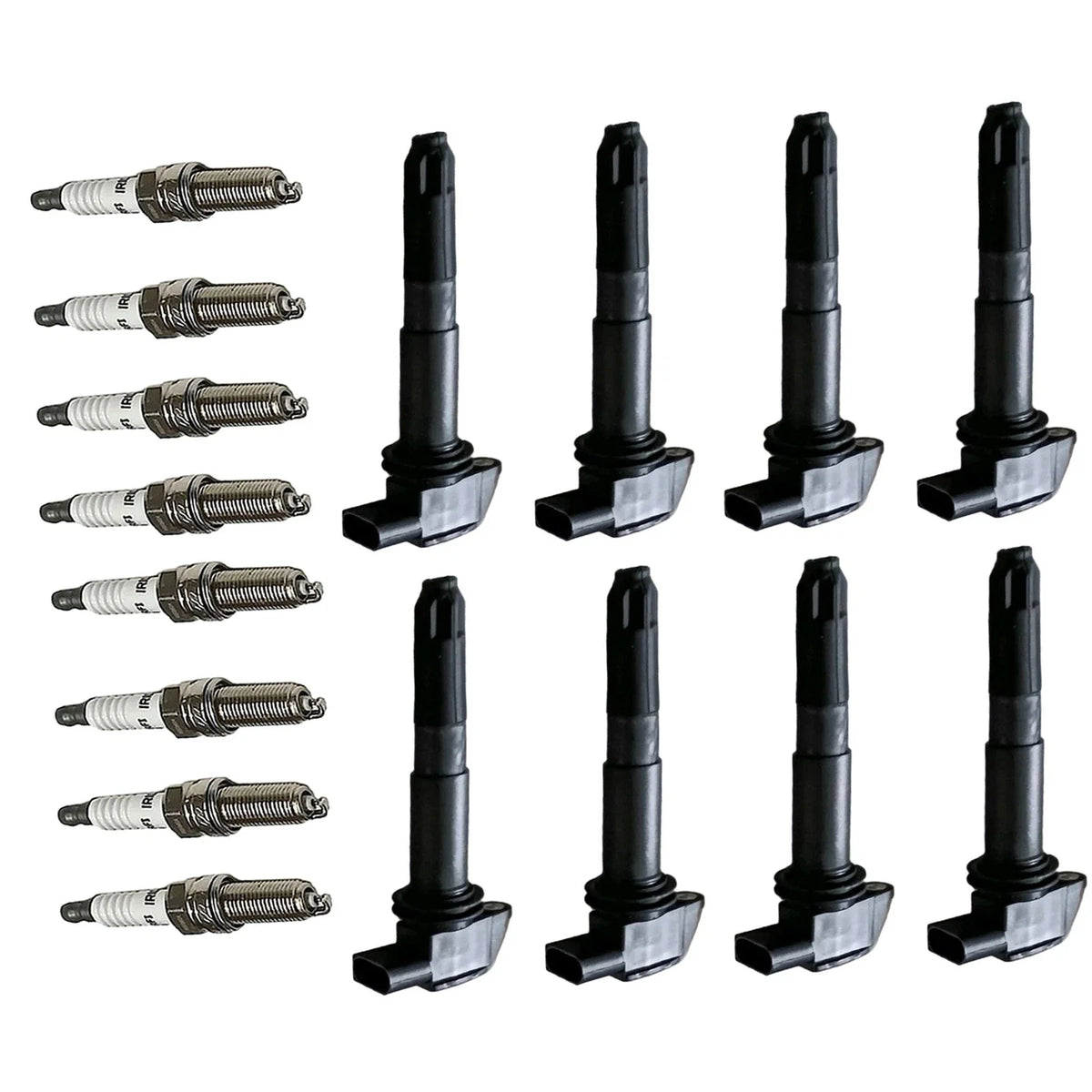 Set of 8 Ignition Coils & Iridium Spark Plugs for Porsche Cayenne (2003–2006)