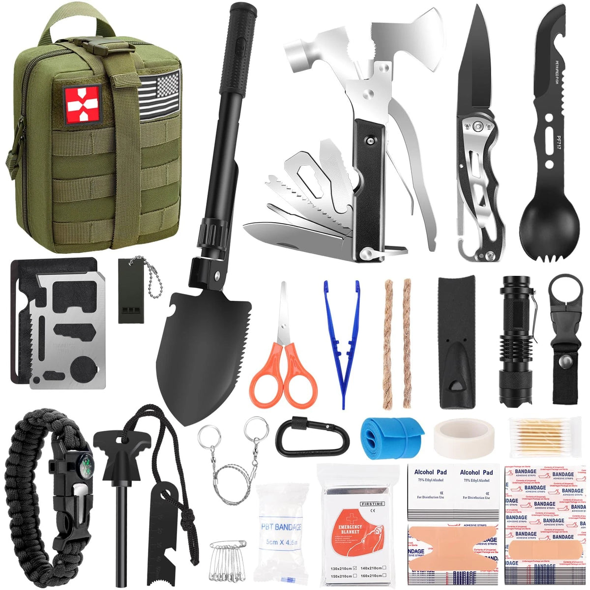 Survival Kit 150 PCS Gear for Men (Fathers Day Gift)