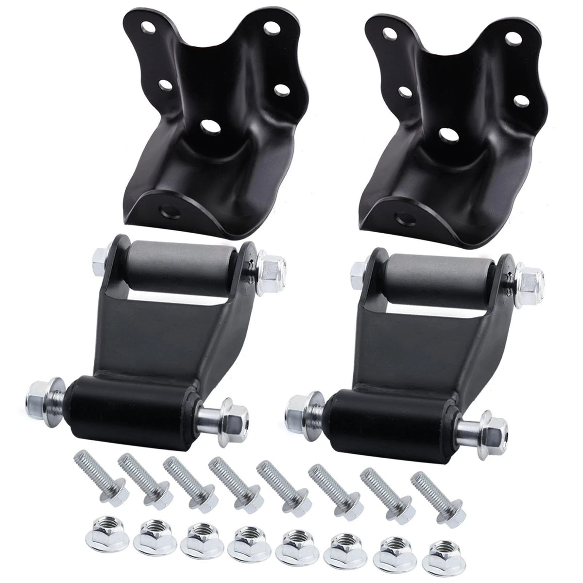 Rear Leaf Spring Shackles Hanger Brackets Repair Kit for