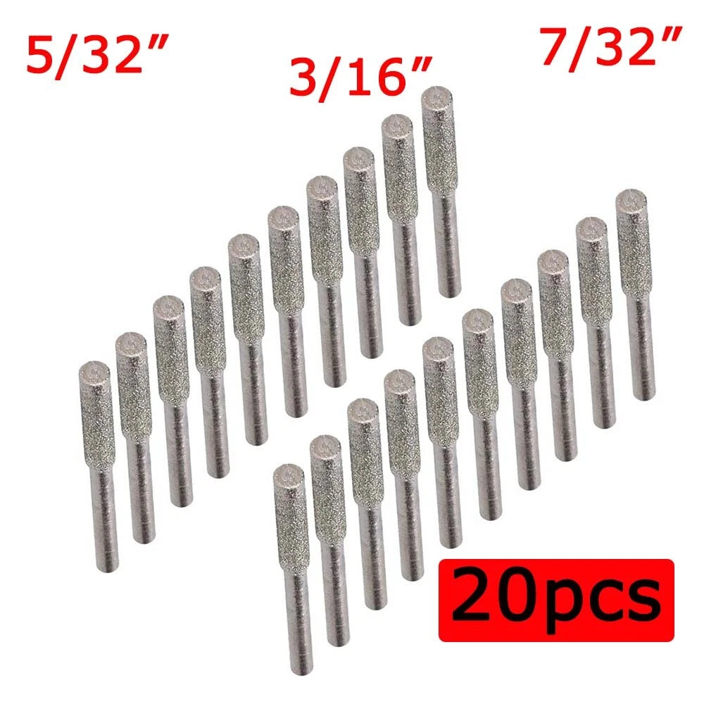 20Pcs Chainsaw Sharpener Burr Grinder Drill Bits for Chain Saw
