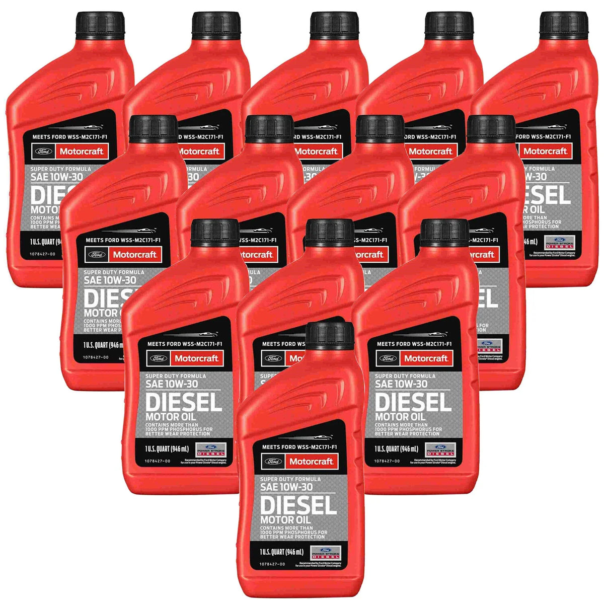 Motorcraft SAE 10W-30 Diesel Motor Oil for Super Duty (13 Quart)