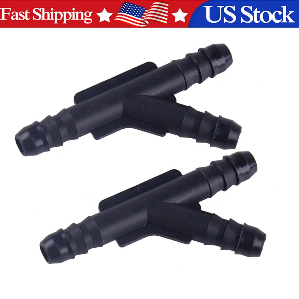 2PC 1/4" 6mm-5/16" 8mm 3-Way Union Fuel Line Connector Coupler Hose