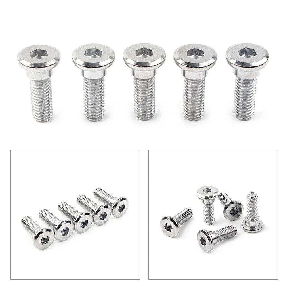 Set of 5 Steel Hex Socket Brake Rotor Screws M8x25mm for