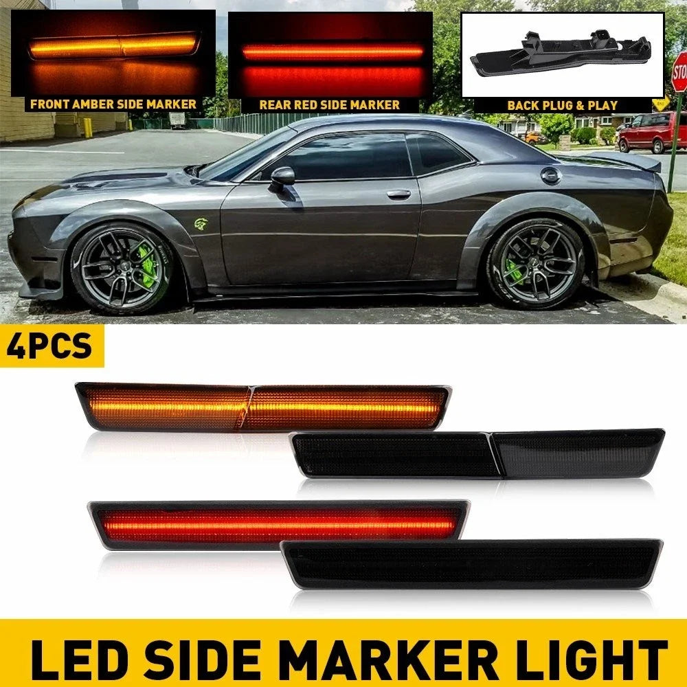 LED Bumper Side Marker Light for Dodge SRT Challenger Hellcat Widebody (2018–2022)