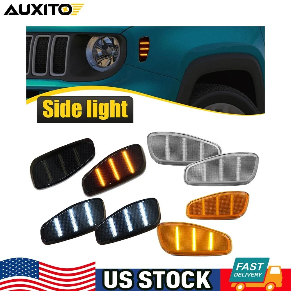 Smoked LED Front Side Marker Light for Jeep Renegade (2015–2023)