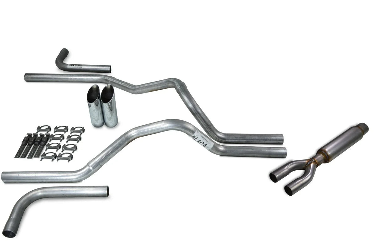 2.5" Dual Exhaust Kit for Chevy GMC 1500 Truck (2015–2018) Glasspack Side Exit