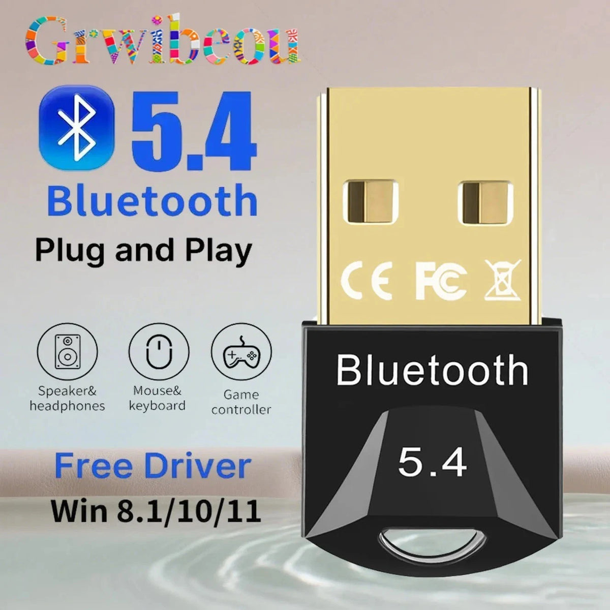 USB Bluetooth 5.0 Wireless Stereo Audio Music Adapter for TV PC (2010–2023)