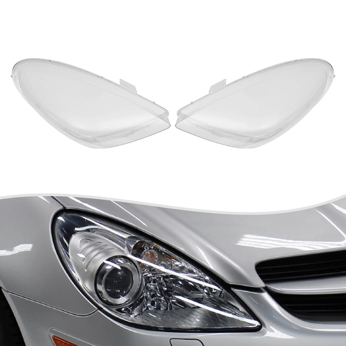 Headlight Lens Covers for Mercedes-Benz SLK Class R171 (2005–2011)