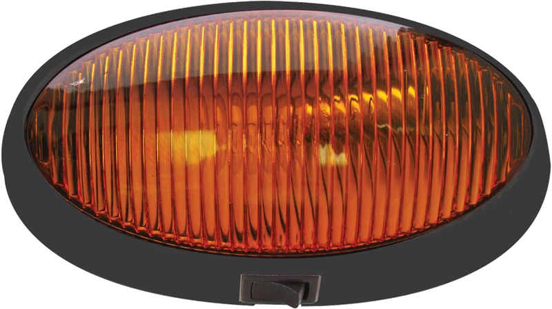 Optronics RVPL7AB Amber Oval 12V Porch Utility Light for RV Camper