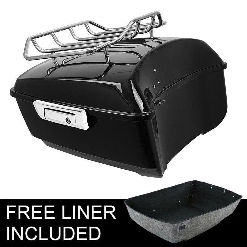Gloss Black Trunk Luggage Rack for Harley Touring Electra Glide (2014–2026)