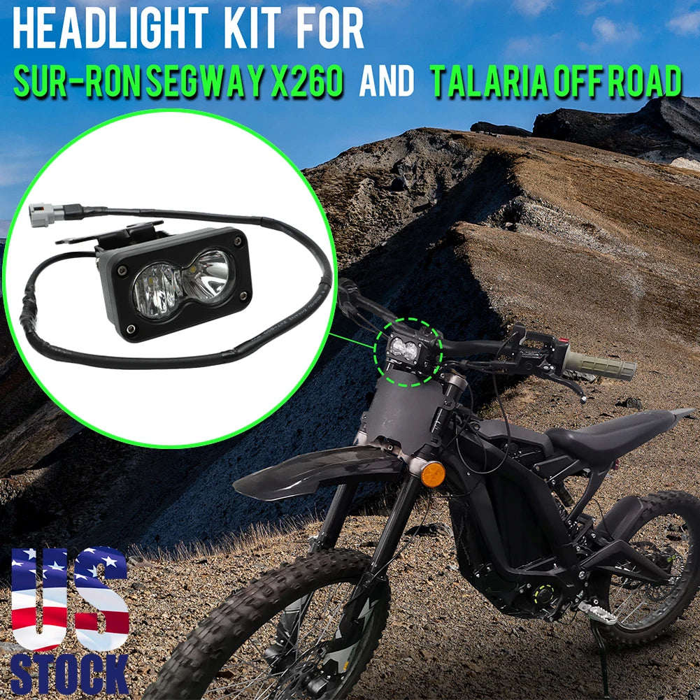 LED Headlight Spot Flood Pod Combo for Sur Ron Light Bee X Segway X260