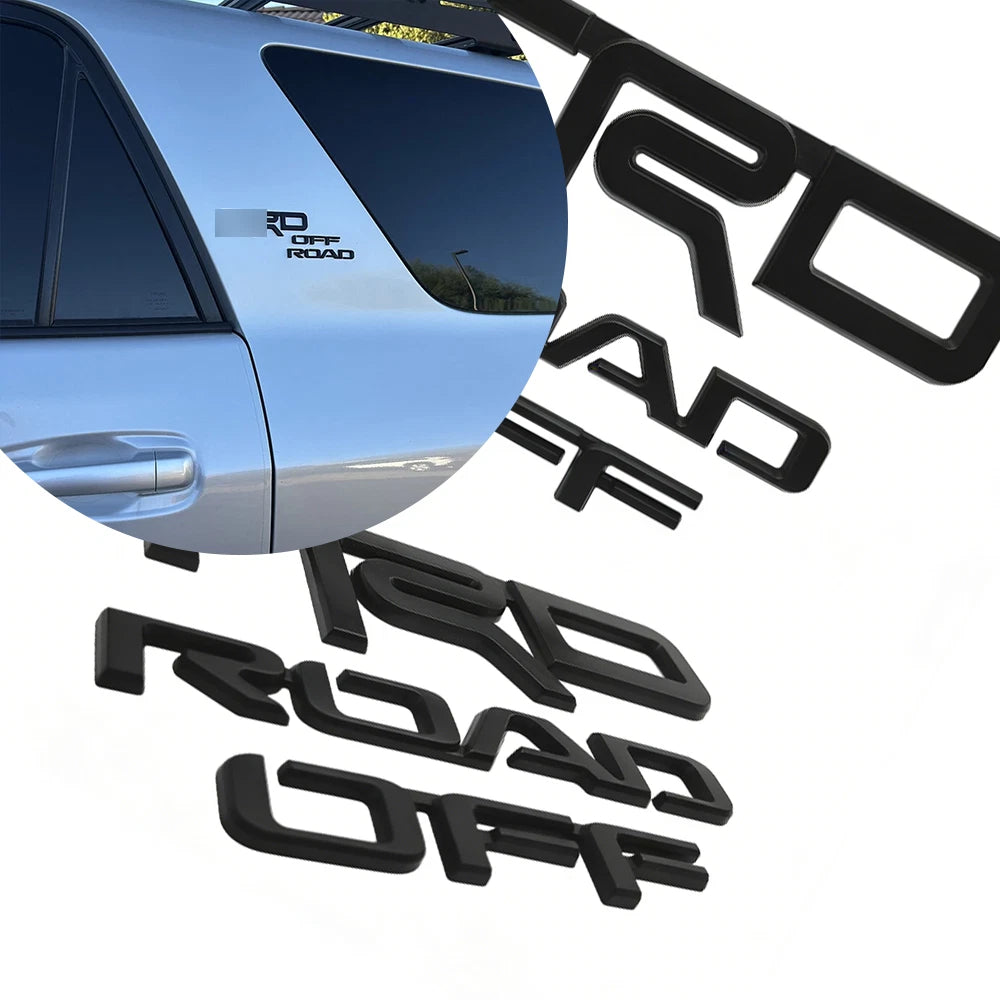 2Pcs 3D Off Road Letters Badge Emblems for 4Runner