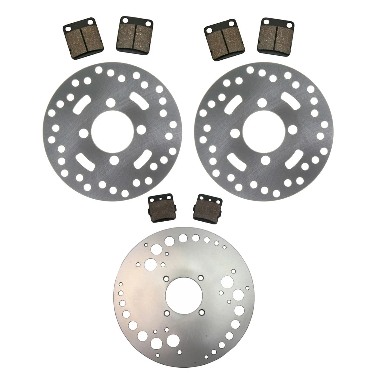 Front & Rear Brake Rotors & Pads for Yamaha Blaster (2003–2006) KIT-20134142021409