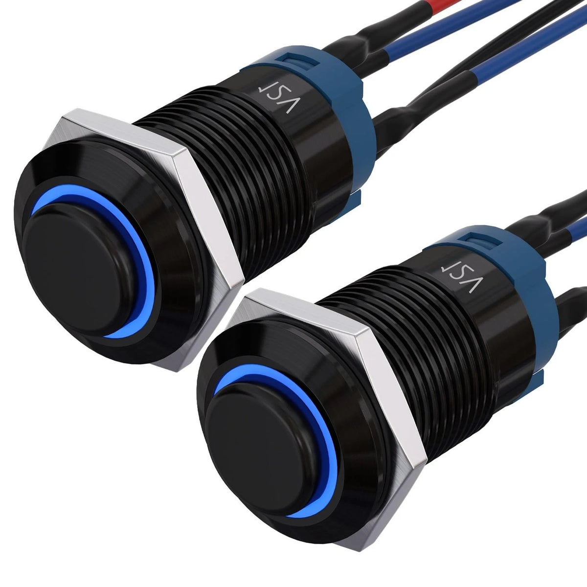 2X Momentary Push Button Switch for Universal Applications (Prewired)