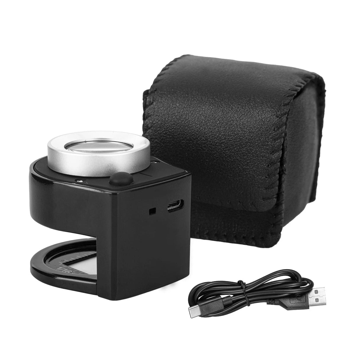 30X Portable Metal Magnifier with LED and UV Light