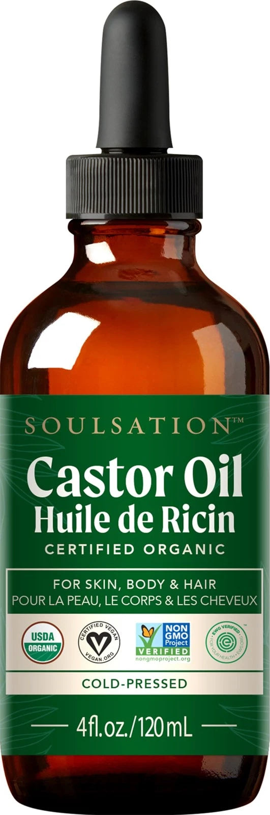 Organic Castor Oil for 4 Fl Oz (Pack of 1)
