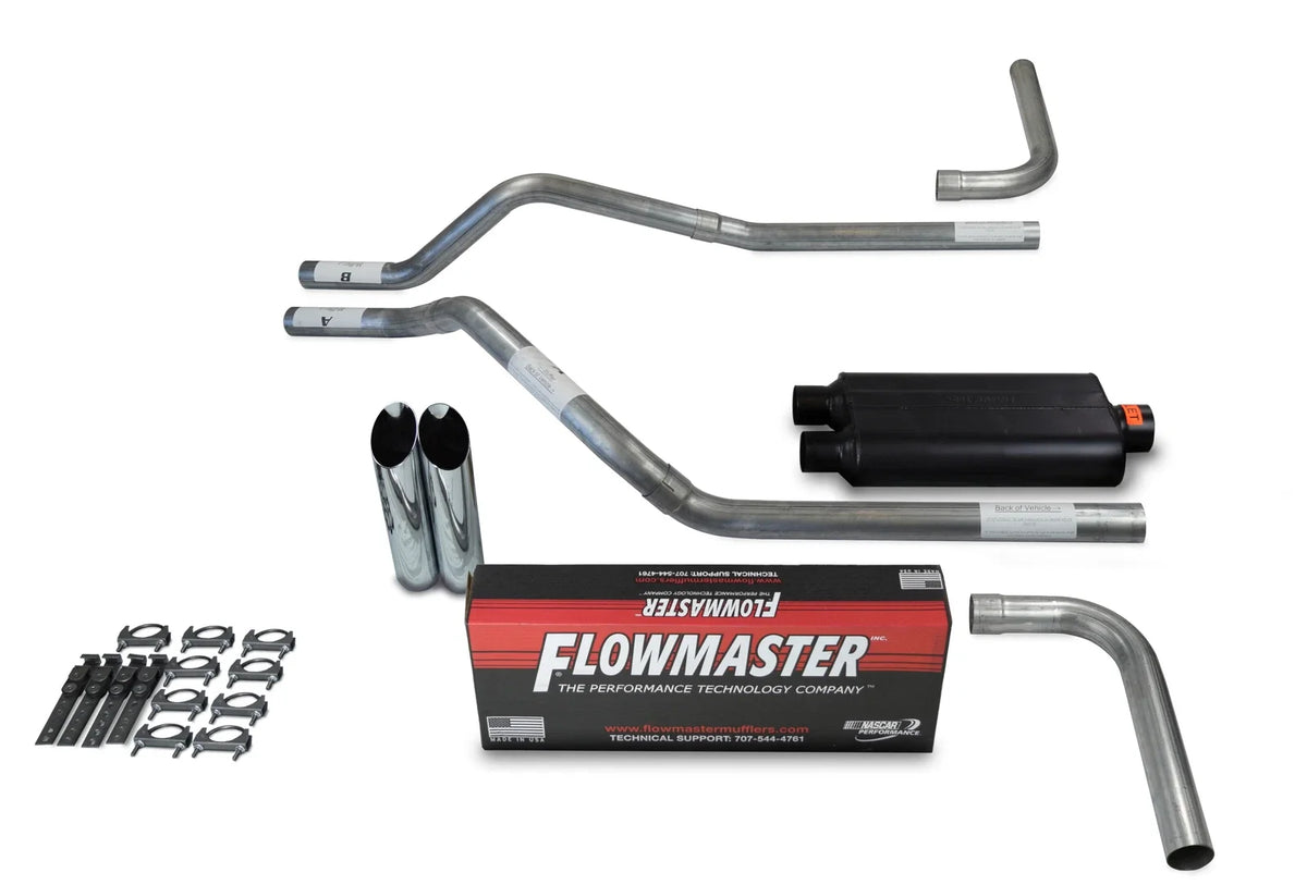 2.5" Dual Exhaust Kit for GMC Jimmy (1995–1999) - Flowmaster 50 Slash Tip
