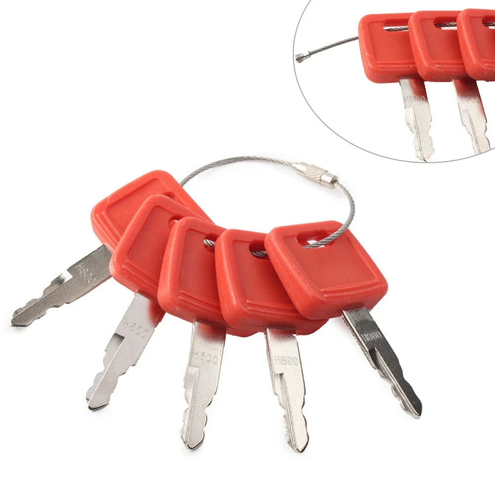 5 Pcs Ignition Key for John Deere Excavator (AT194969, AT147803, H800)