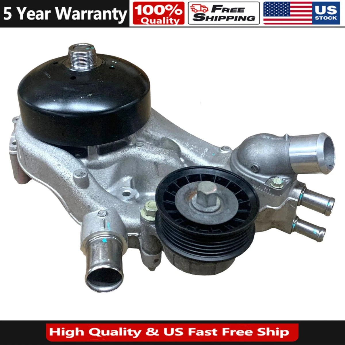 Water Pump w/ Thermostat & Tensioner for Chevrolet Silverado GMC (2007–2019) 12637371