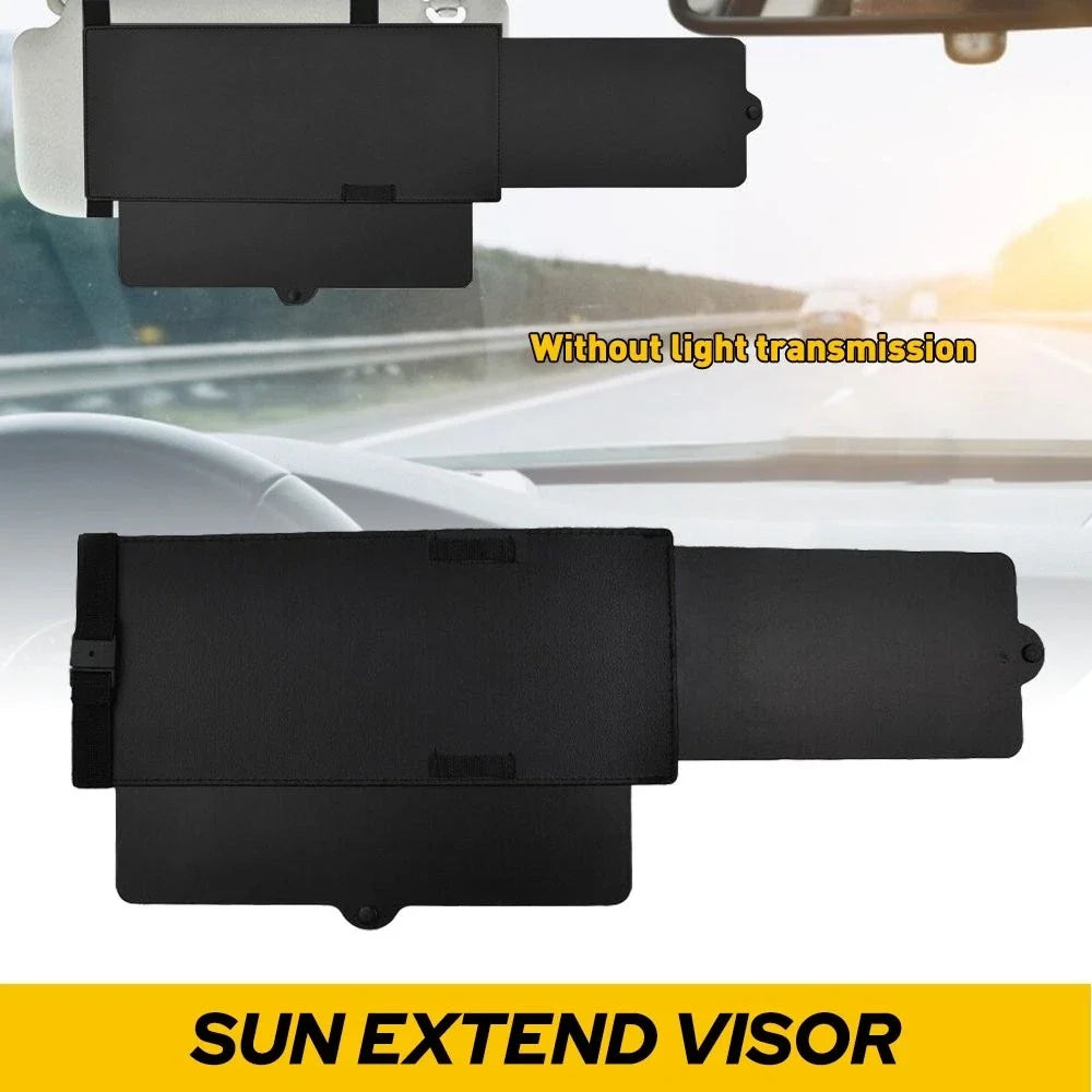 Set of 2 Car Sunshade Extend Visor Covers Anti Glare Universal J for