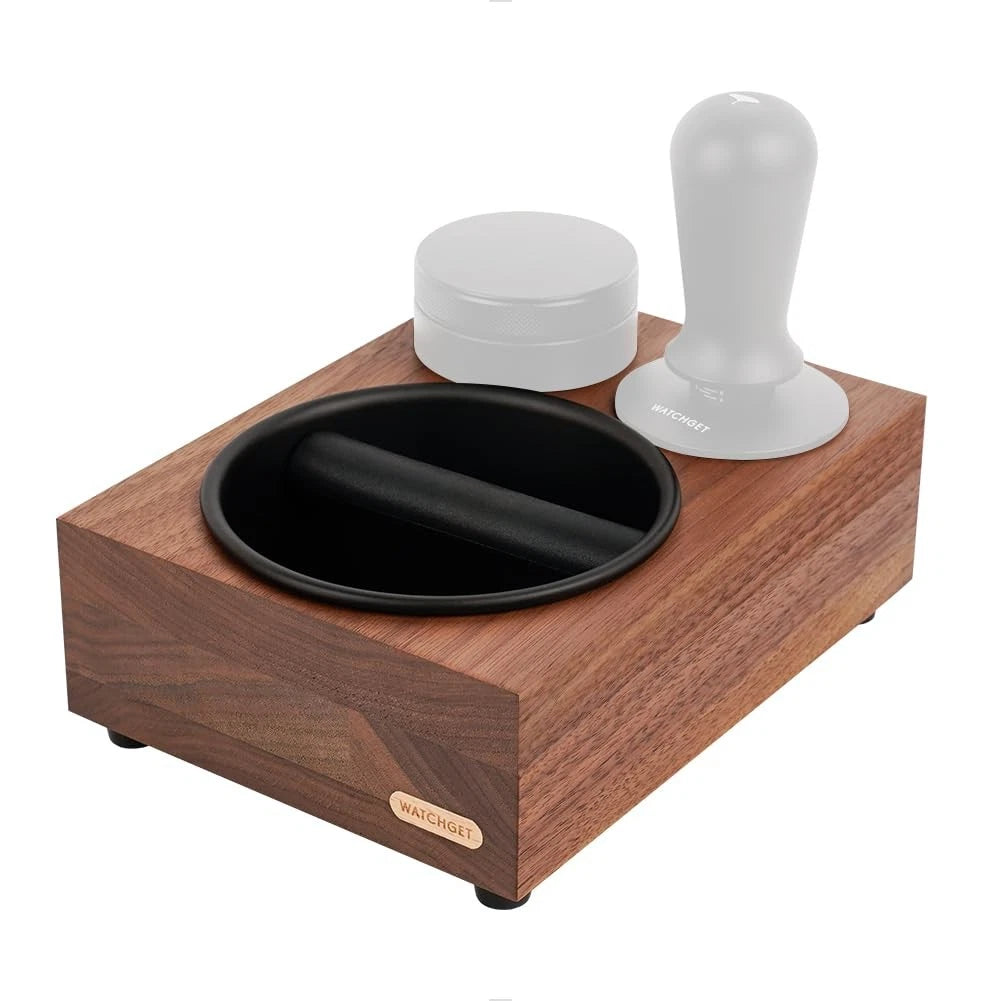 Knock Box Wooden with Tamper Station for Espresso Machines (51-58mm)