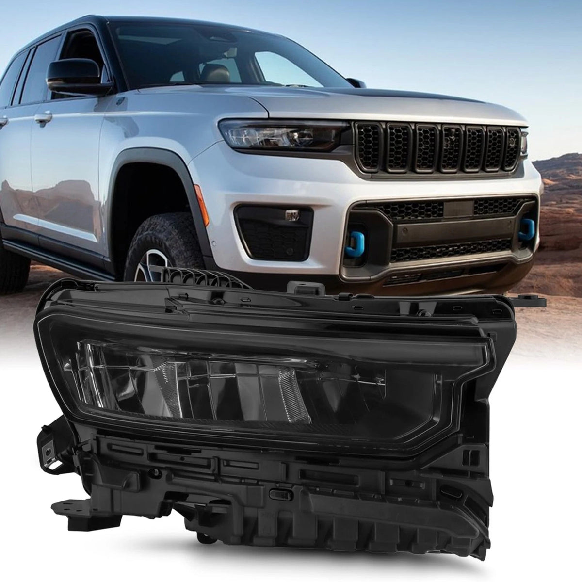 Full LED Headlight for Jeep Grand Cherokee (2021–2023) Right Side