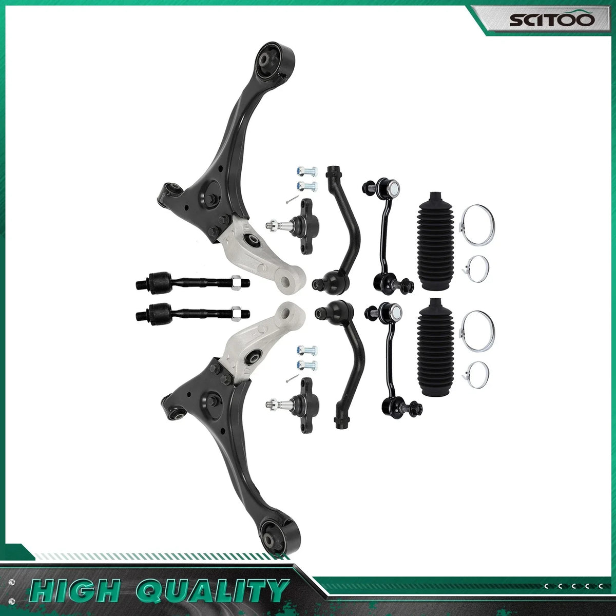 12Pcs Front Control Arm Tie Rod End Ball Joint Sway Bar for Hyundai Sonata (2006–2008)