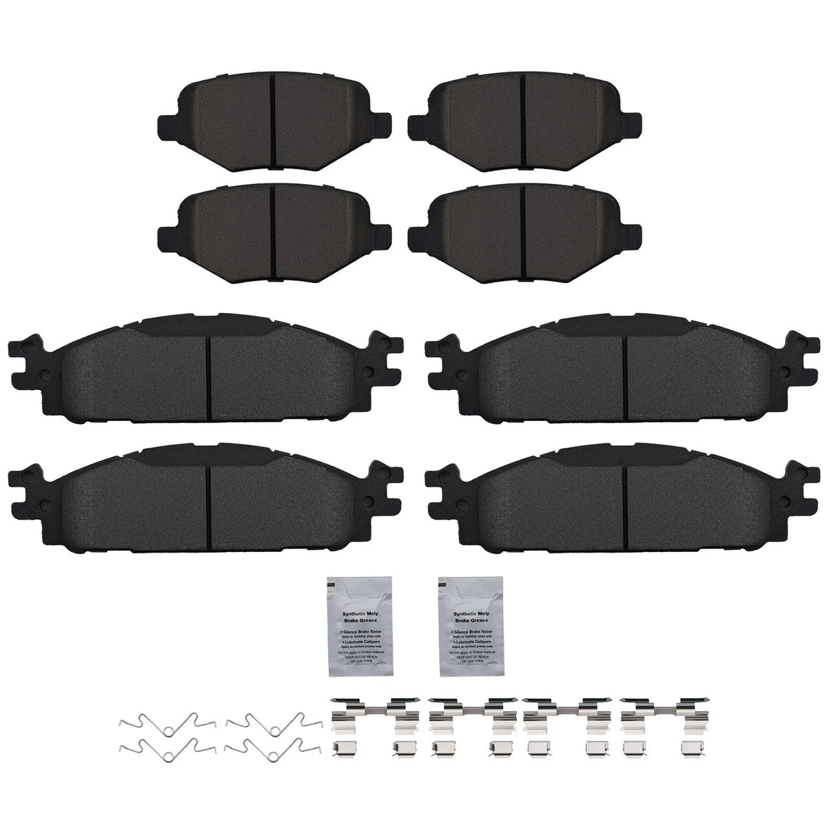 8pcs Brake Pads Kit for Ford Taurus (2010–2019) Lincoln MKS (2009–2012)