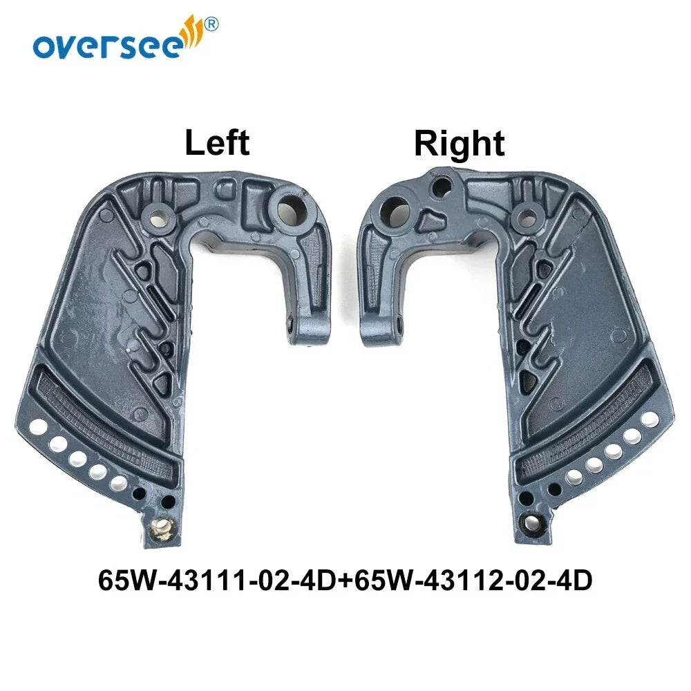 Bracket Clamp Set of 2 for Yamaha Outboard Motor 2T 40HP 4T F25 (65W-43111, 65W-43112)