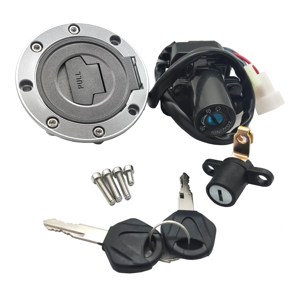 Ignition Switch Lock Fuel Gas Cap with 2X Keys for Yamaha YZF R1 (2004–2014)