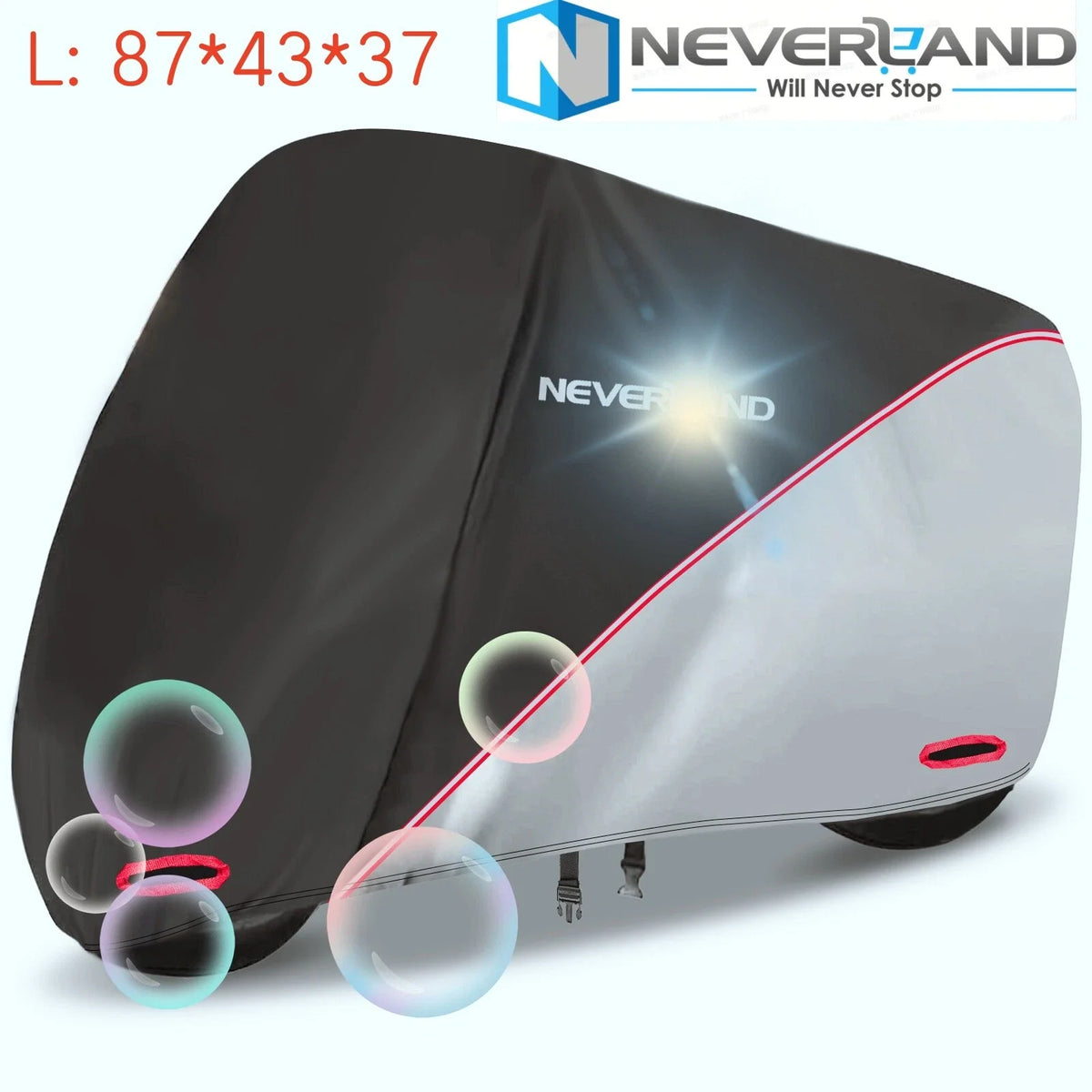 Motorcycle Cover 190T for Neverland (Outdoor UV Waterproof Protector)