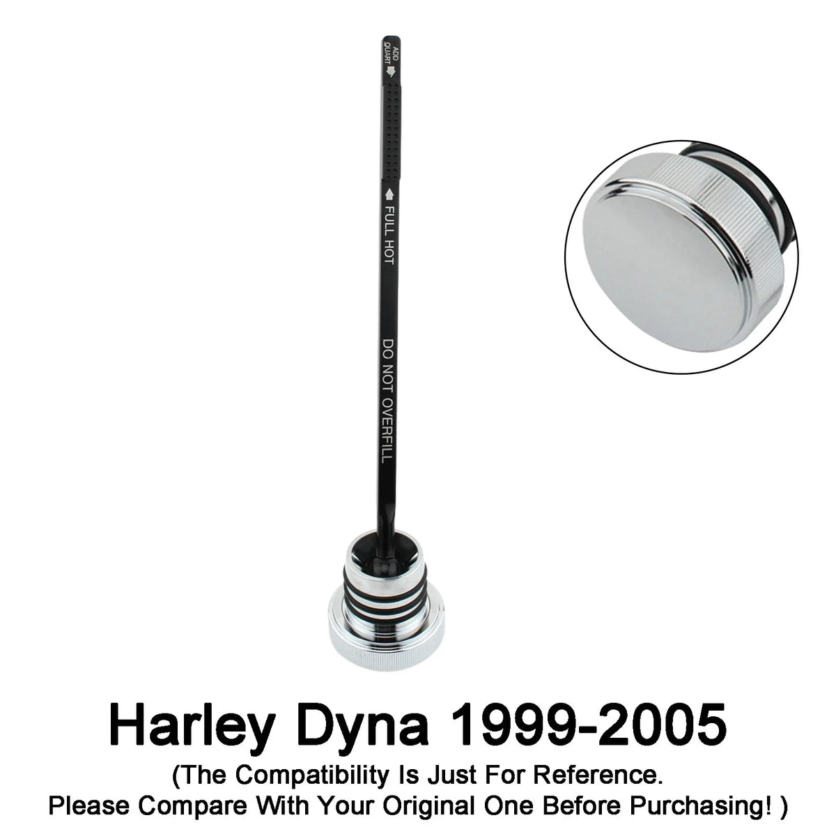Oil Dipstick Tank Cap Plug 0710-0150 for Harley Davidson Dyna (1999–2005)