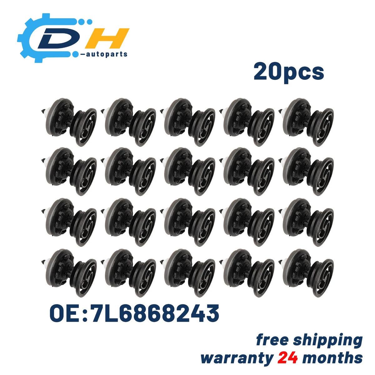 Set of 20 Door Trim Panel Clips for VW Golf Audi A4 A6 (2000–2016) 7L6868243, 7L6 868 243