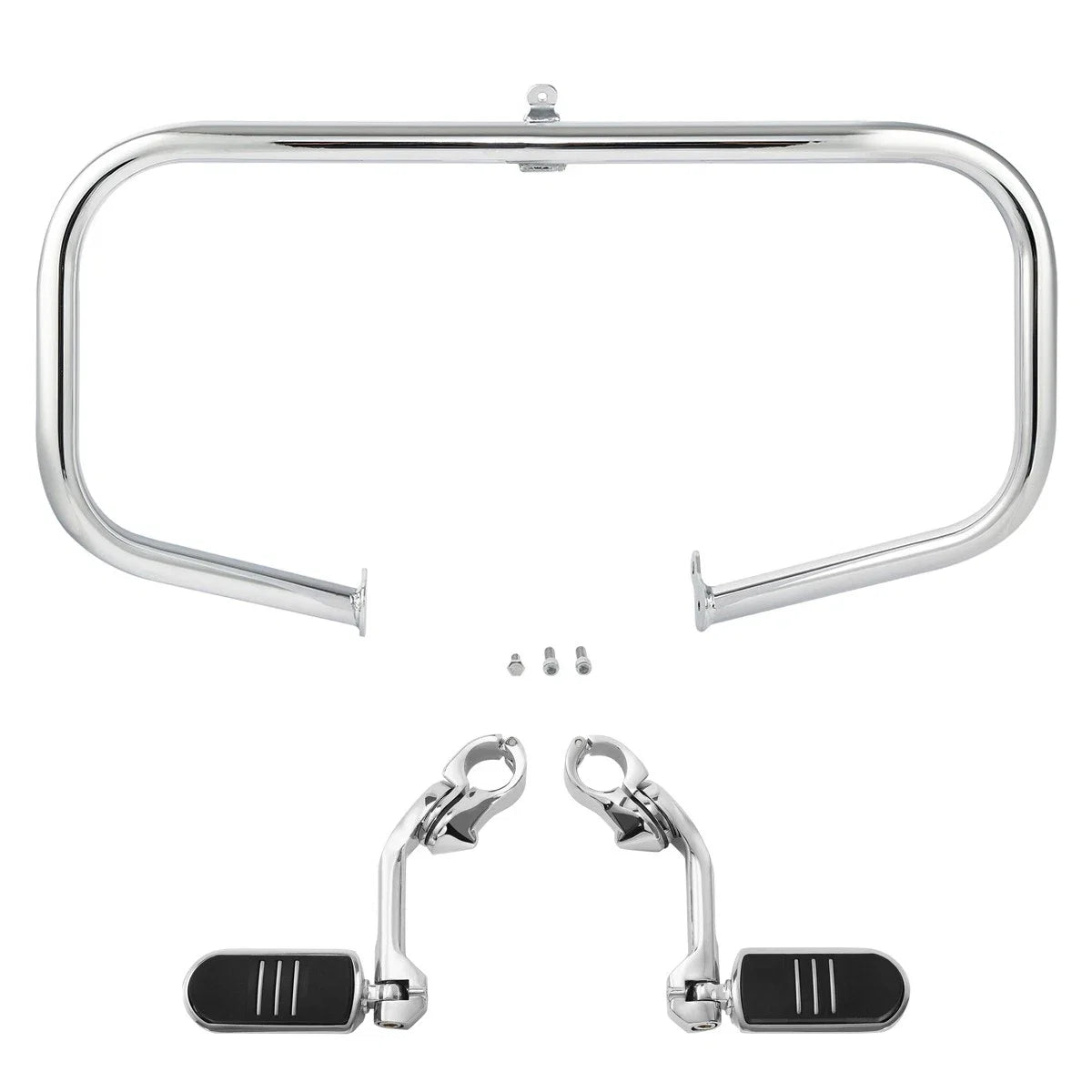 Engine Guard Bar Long Angled Foot Pegs for Harley Touring (2009–2024)