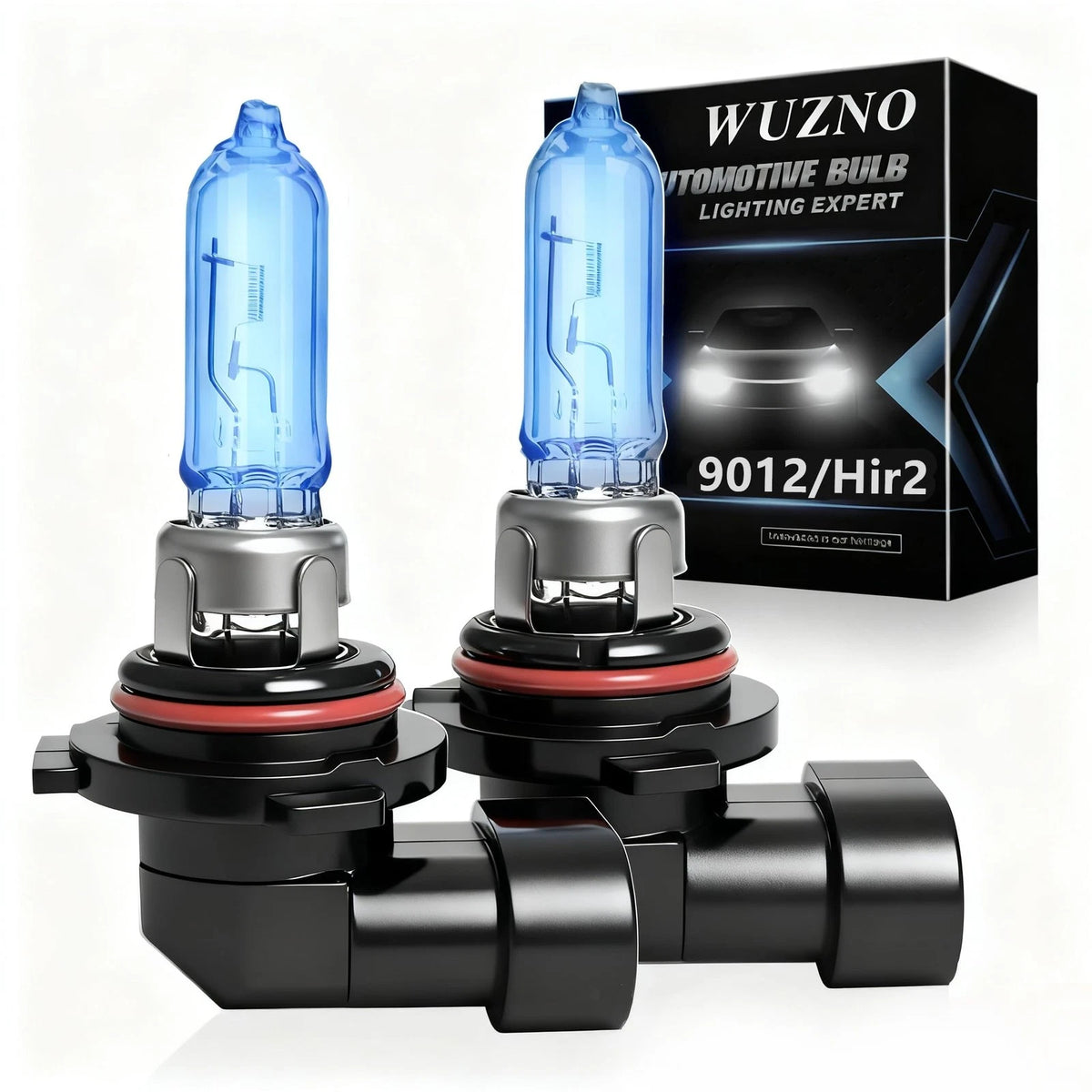 2X 9012 Halogen Headlight Bulb for High/Low Beam (12V 55W, 5000K)