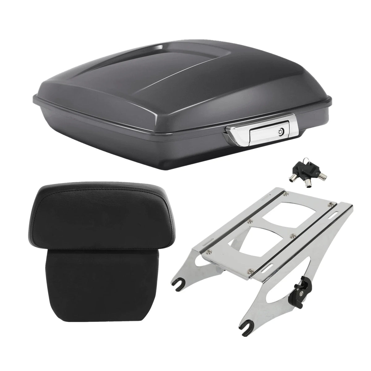 Razor Trunk Backrest Mount for Harley Touring Glide (2014–2025) Gauntlet Gray Metallic