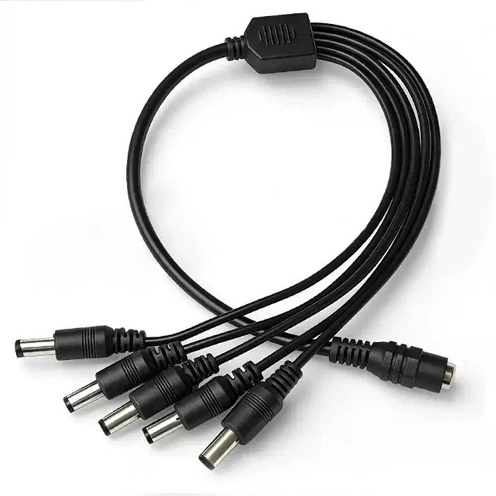 DC 5.5x2.1mm 12V 10A Power Supply Splitter Cable for CCTV LED Devices