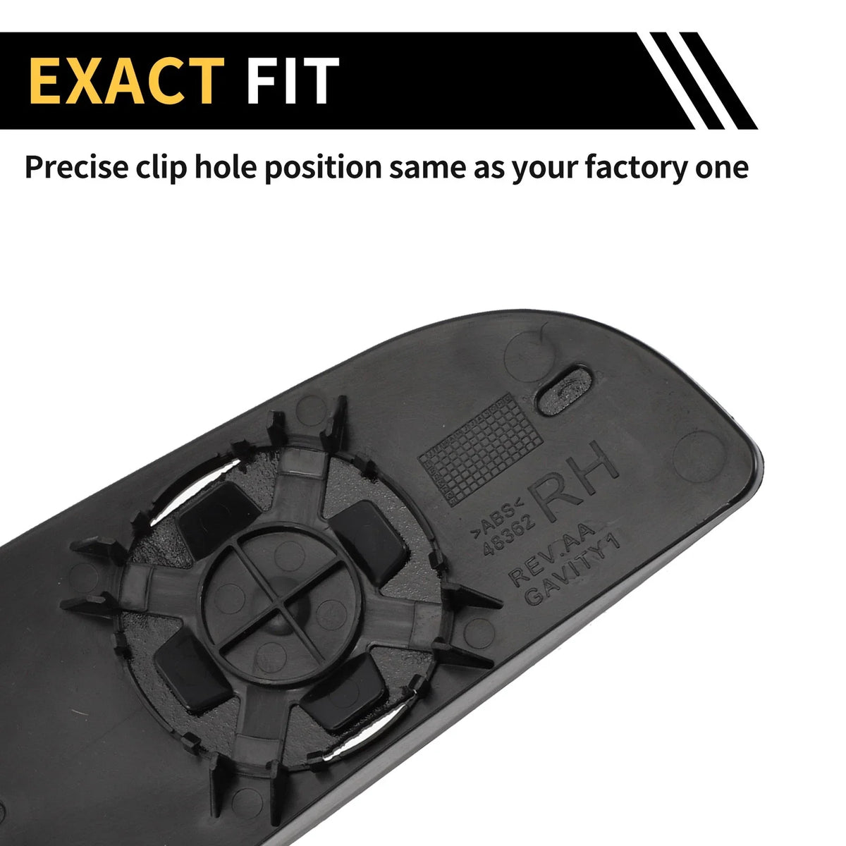 Right Mirror Glass Replacement for Dodge Ram 1500 (No. 68079362AA)