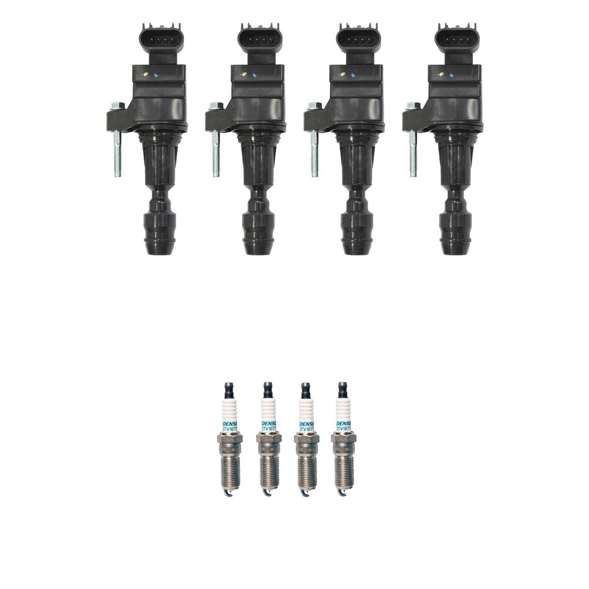 Set of 4 Ignition Coils & Spark Plugs for Equinox Terrain L4 (2010–2017)