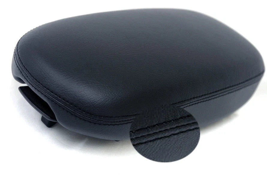 Center Console Armrest Cover for Kia Soul (2014–2019) - Black Leather Synthetic