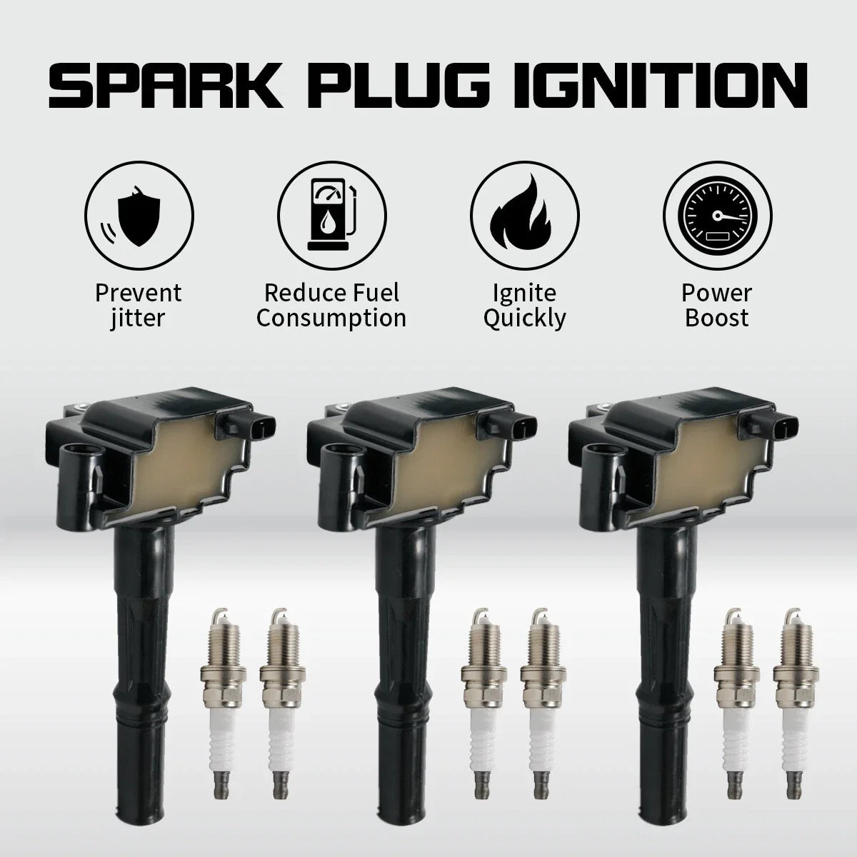 3X Ignition Coil & 6X Spark Plug for Toyota Tacoma Tundra 4Runner (1995–2004) UF156