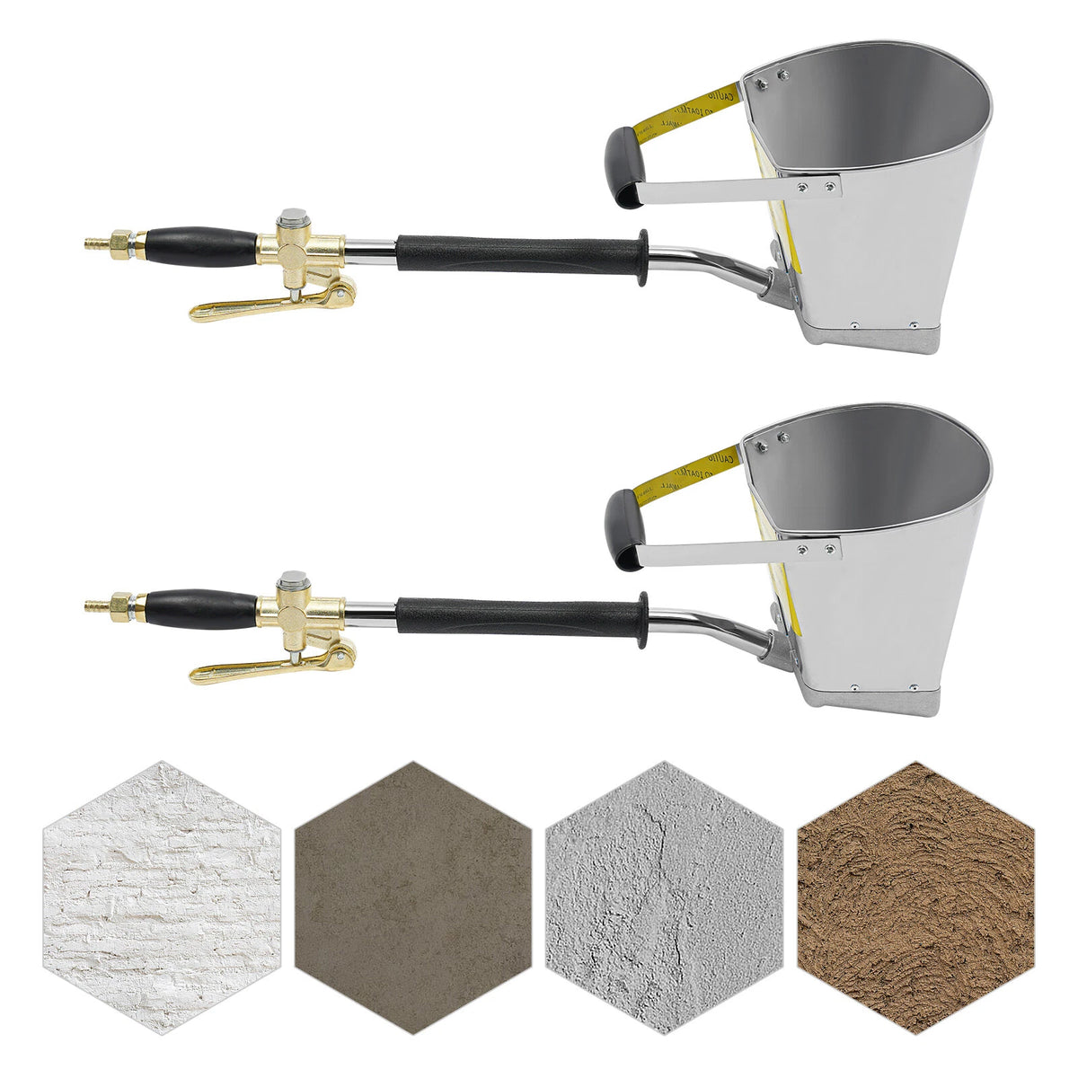 2X Cement Mortar Sprayer Hopper for Paint Wall Concrete Stucco Spray Gun