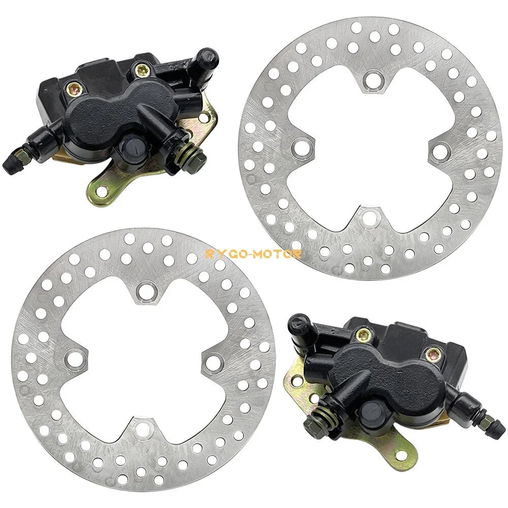 Front Brake Calipers & Rotor Disc for Kawasaki Brute Force 650 750 (2003–2023)