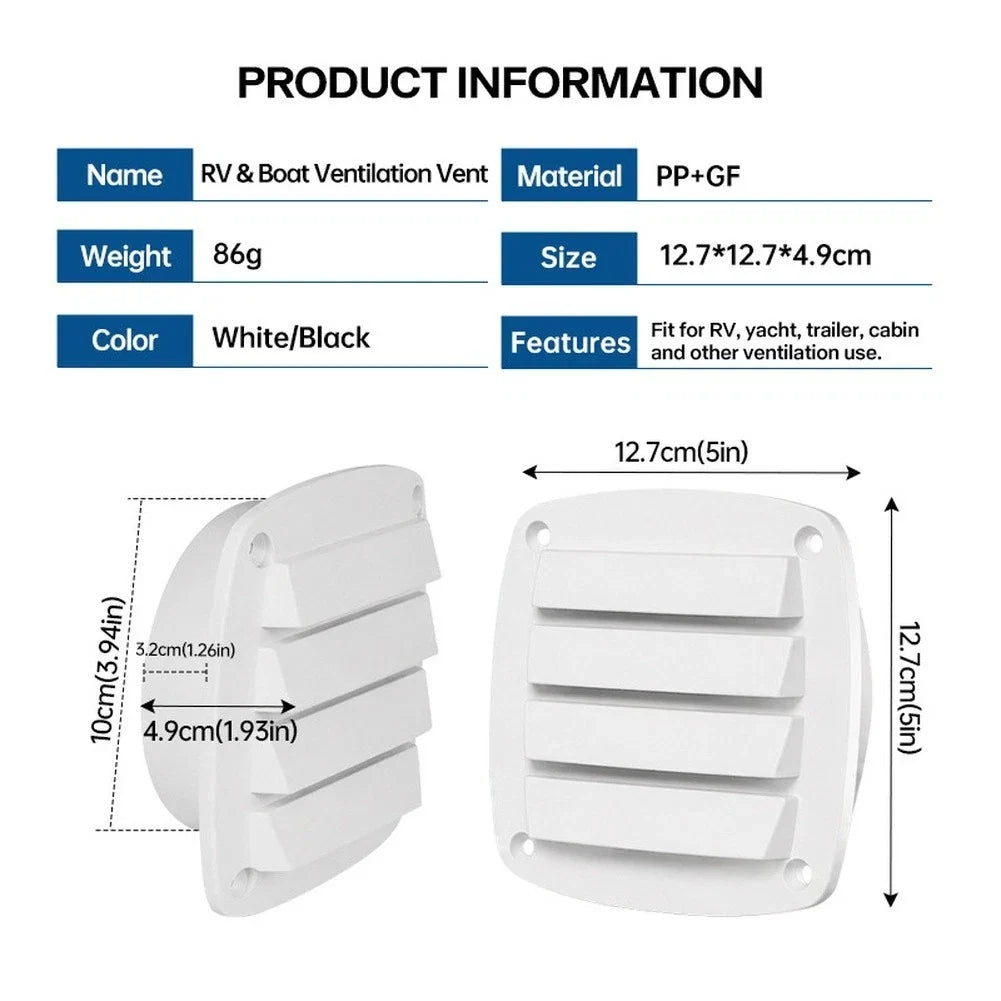 RV Ventilation Cover for Trailers, Campers, Boats, Utility Boxes (PP)
