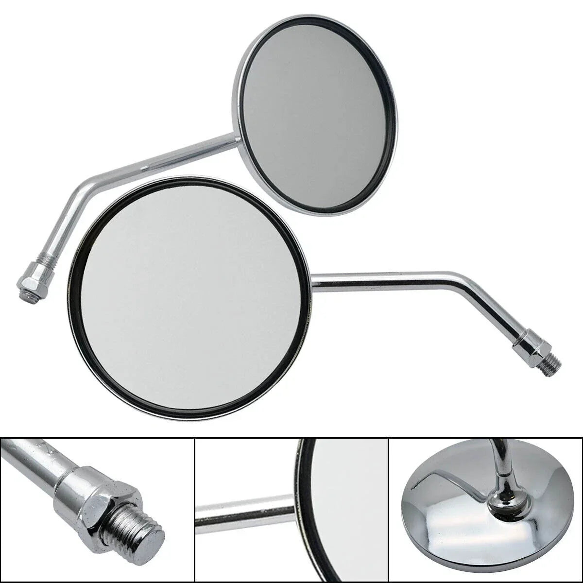 8mm Rearview Mirrors for ATV Quad Moped Scooter Dirt Bike