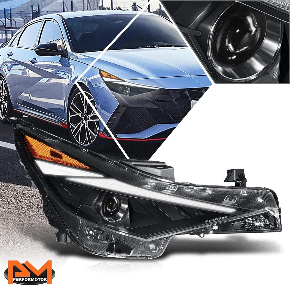 LED Projector Headlight Right Side for Elantra (2021–2022)
