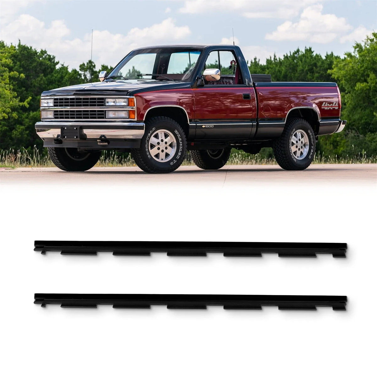 2X Window Sweep Weatherstrip Seal for Chevy GMC Pickup Truck