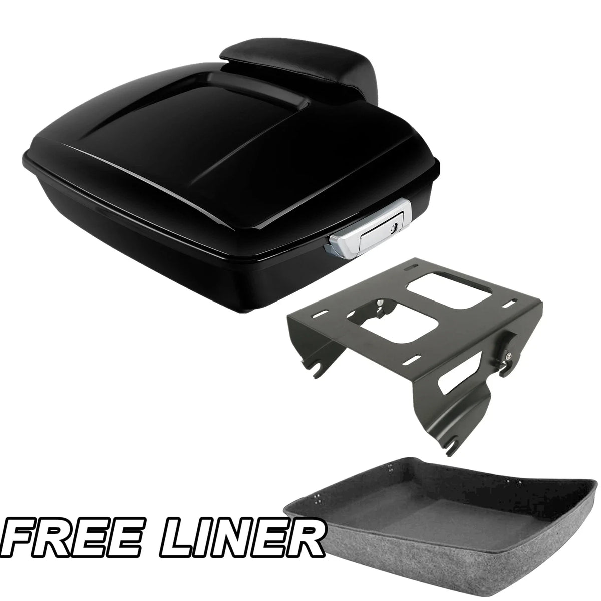 Chopped Trunk Pad Solo Mount Rack for Harley Touring Street Road Glide (2014–2025)