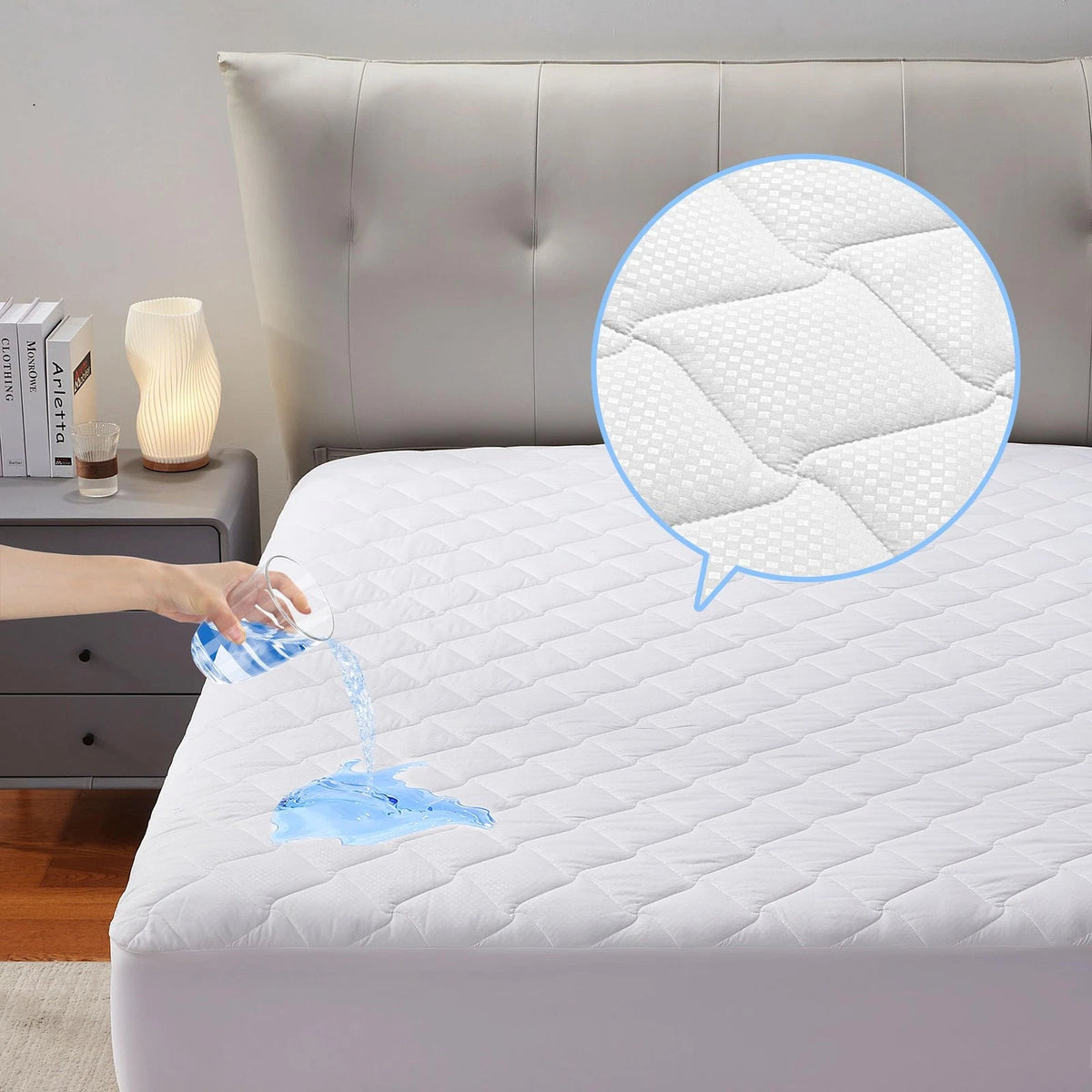 Waterproof Mattress Protector Pad for Queen (All Season, Deep Pocket)